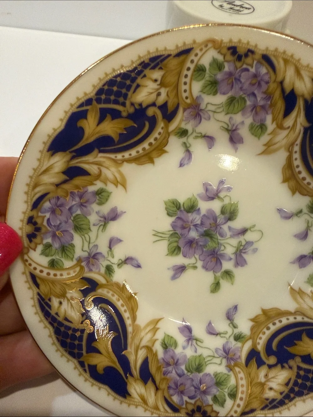 Andrea By Sadek Demataisse Cup & Saucer Set - Royal Violets